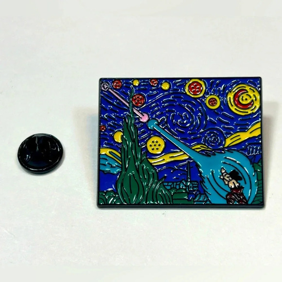 Dragonball x Van Gogh’s The Starry  Night Pin 🎨✨💥 - Picture 1 of 5